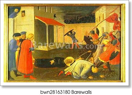 Linaiuoli Tabernacle, predella: The Martyrdom of St. Mark by Fra Angelico, Art Print Linaiuoli Tabernacle, predella: The Martyrdom of St. Mark by Fra Angelico, Art Print
