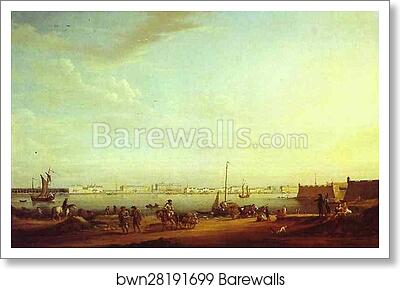 View of the Palace Embankment and the Summer Gardens from the Petersburg Side by Johann Georg Mayr, Art Print View of the Palace Embankment and the Summer Gardens from the Petersburg Side by Johann Georg Mayr, Art Print