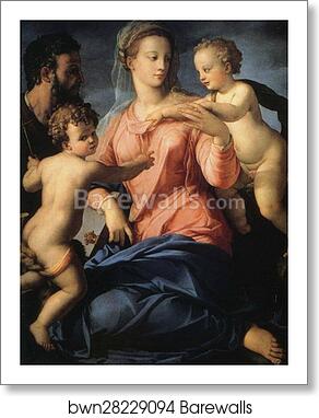 The Madonna and Child with the Infant St.John the Baptist by Agnolo Bronzino, Art Print