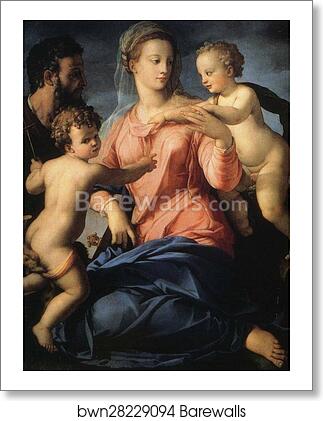 The Madonna and Child with the Infant St.John the Baptist by Agnolo Bronzino, Art Print The Madonna and Child with the Infant St.John the Baptist by Agnolo Bronzino, Art Print