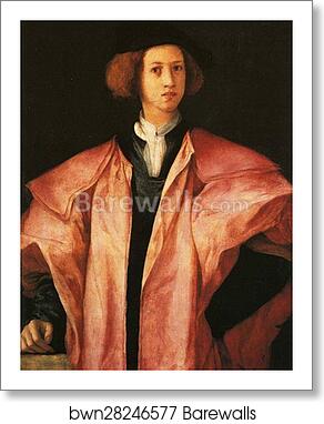 Portrait of a Young Man (Alessandro de' Medici?) by Jacopo Carrucci, Known As Pontormo, Art Print