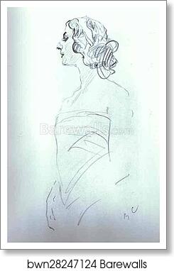 Portrait of Anna Pavlova by Valentin Serov, Art Print