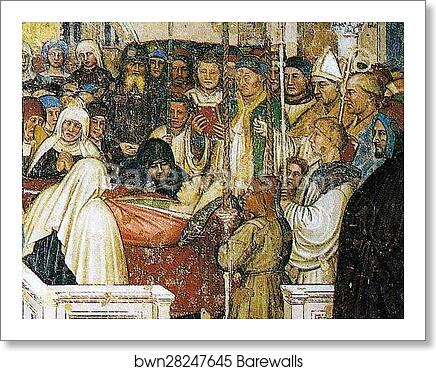 The Burial of St Lucy. Detail by Altichiero Da Zevio, Art Print The Burial of St Lucy. Detail by Altichiero Da Zevio, Art Print