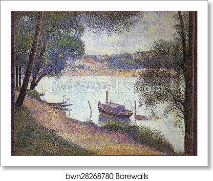 Gray Weather, La Grande Jatte by Georges Seurat, Art Print