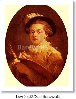 Self-Portrait by Jean-Honoré Fragonard, Art Print