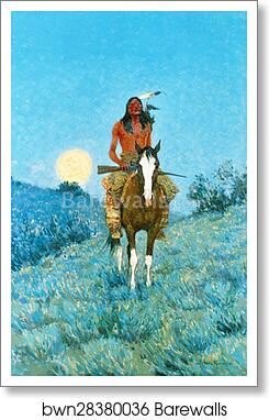 The Outlier by Frederic Remington, Art Print