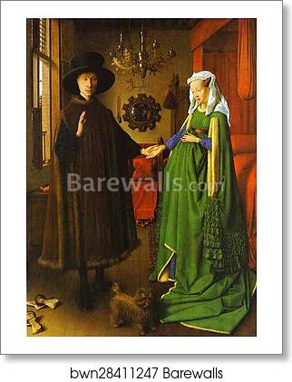 Giovanni Arnolfini and His Wife Giovanna Cenami (The Arnolfini Marriage) by Jan Van Eyck, Art Print Giovanni Arnolfini and His Wife Giovanna Cenami (The Arnolfini Marriage) by Jan Van Eyck, Art Print