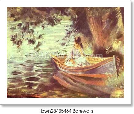 Woman in a Boat by Pierre-Auguste Renoir, Art Print