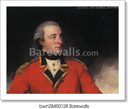 Sir George Osborn, Bart. Detail by George Romney, Art Print