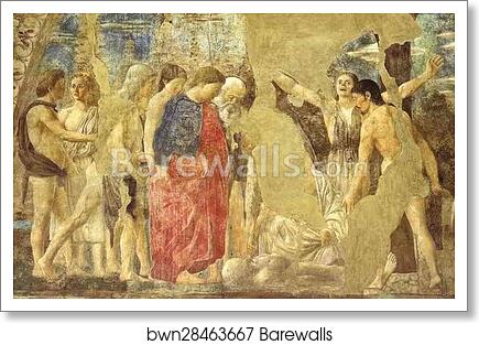 Legend of the True Cross: Death of Adam. Detail by Piero Della Francesca, Art Print Legend of the True Cross: Death of Adam. Detail by Piero Della Francesca, Art Print