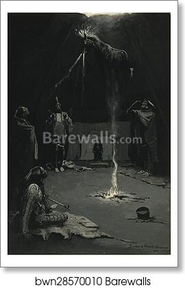 Indian Fire God (The Going of the Medicine-Horse) by Frederic Remington, Art Print Indian Fire God (The Going of the Medicine-Horse) by Frederic Remington, Art Print