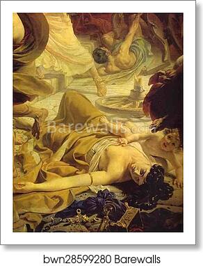 The Last Day of Pompeii. Detail by Karl Brulloff, Art Print