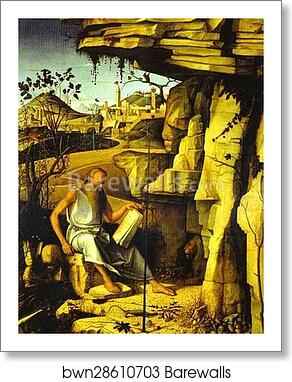 St. Jerome in the Desert by Giovanni Bellini, Art Print