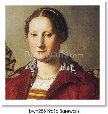 Portrait of Lady. Detail by Agnolo Bronzino, Art Print
