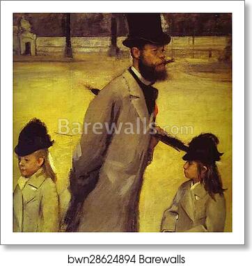 Place de la Concorde. Detail by Edgar Degas, Art Print