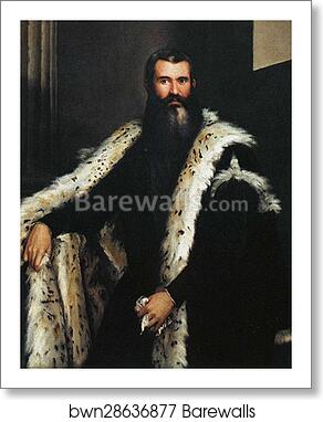 Portrait of a Gentleman in a Fur by Paolo Veronese, Art Print Portrait of a Gentleman in a Fur by Paolo Veronese, Art Print