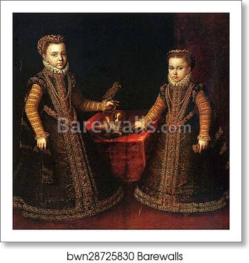 Portrait of the Infantas Isabella Clara Eugenia and Catalina Micaela by Sofonisba Anguissola, Art Print Portrait of the Infantas Isabella Clara Eugenia and Catalina Micaela by Sofonisba Anguissola, Art Print