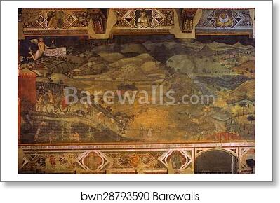 Allegory of Good Government: Effects of Good Government in the Country by Ambrogio Lorenzetti, Art Print Allegory of Good Government: Effects of Good Government in the Country by Ambrogio Lorenzetti, Art Print