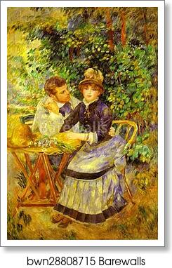 In the Garden. (Dans le jardin) by Pierre-Auguste Renoir, Art Print