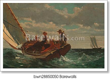 Breezing Up (A Fair Wind) by Winslow Homer, Art Print