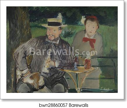 Portrait d'Ernest Hoschedé et sa fille Marthe by Édouard Manet, Art Print