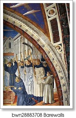 Funeral of St. Augustine. Detail by Benozzo Gozzoli, Art Print Funeral of St. Augustine. Detail by Benozzo Gozzoli, Art Print