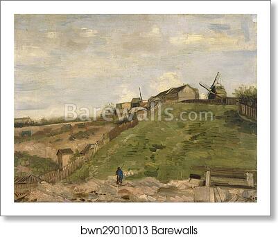 The hill of Montmartre with stone quarry by Vincent Van Gogh, Art Print The hill of Montmartre with stone quarry by Vincent Van Gogh, Art Print