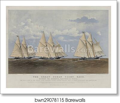 The Great Ocean Yacht Race Between Henrietta, Fleetwing & Vesta by Currier & Ives, Art Print The Great Ocean Yacht Race Between Henrietta, Fleetwing & Vesta by Currier & Ives, Art Print