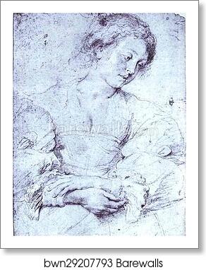 Portrait of a Girl by Peter Paul Rubens, Art Print