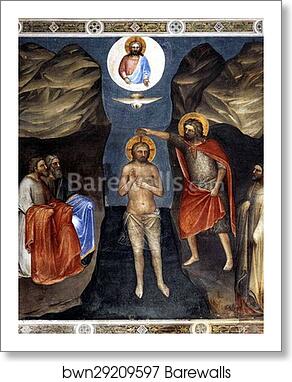 The Baptism of Christ by Giusto De’ Menabuoi, Art Print