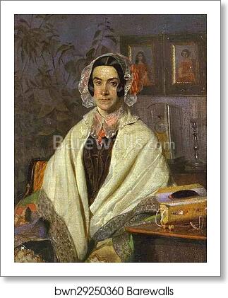Portrait of O. P. Zhdanovich, née Chernyshova by Pavel Fedotov, Art Print Portrait of O. P. Zhdanovich, née Chernyshova by Pavel Fedotov, Art Print