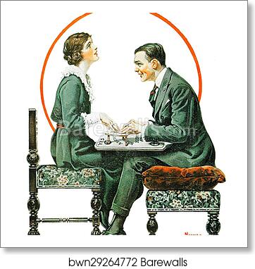 Fitzgerald, Saturday evening post by Norman Rockwell, Art Print