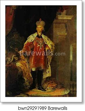 Portrait of Paul I, Emperor of Russia by Vladimir Borovikovsky, Art Print