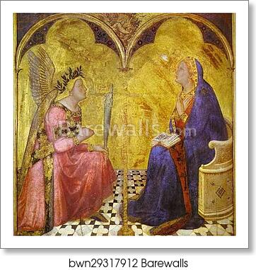 Annunciation by Ambrogio Lorenzetti, Art Print