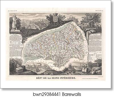 Dept. de la Seine Inferieure by Victor Jules Levasseur, Art Print Dept. de la Seine Inferieure by Victor Jules Levasseur, Art Print