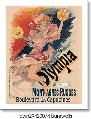 Olympia anciennes by Jules Chéret, Art Print