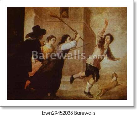 The Prodigal Son Driven Out by Bartolomé Esteban Murillo, Art Print