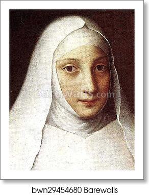 Portrait of a Nun (Portrait of Elena Anguissola). Detail by Sofonisba Anguissola, Art Print