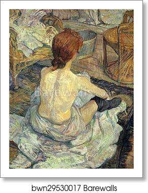 Rousse (La Toilette) / Red-Haired Woman (The Toilette) by Henri De Toulouse-Lautrec, Art Print