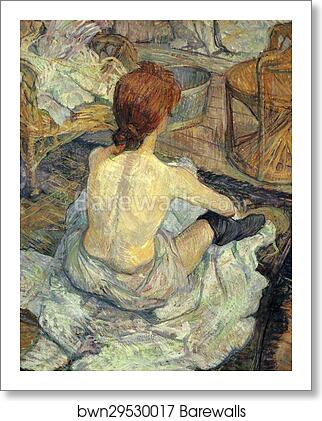 Rousse (La Toilette) / Red-Haired Woman (The Toilette) by Henri De Toulouse-Lautrec, Art Print Rousse (La Toilette) / Red-Haired Woman (The Toilette) by Henri De Toulouse-Lautrec, Art Print