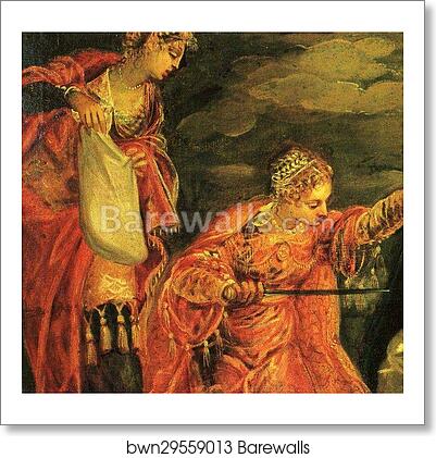 Judith and Holofernes. Detail by Jacopo Robusti, Called Tintoretto, Art Print Judith and Holofernes. Detail by Jacopo Robusti, Called Tintoretto, Art Print