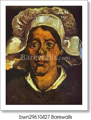 A Peasant Woman in White Cap by Vincent Van Gogh, Art Print