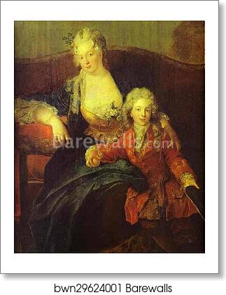 Portrait of Baron von Erlach with His Family. Detail by Antoine Pesne, Art Print Portrait of Baron von Erlach with His Family. Detail by Antoine Pesne, Art Print