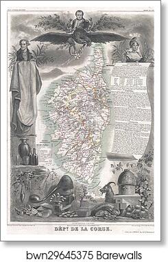 Dept. de la Corse by Victor Jules Levasseur, Art Print