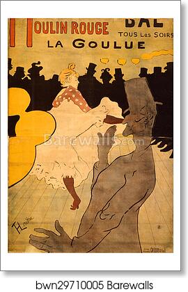 Moulin Rouge-La Goulue by Henri De Toulouse-Lautrec, Art Print Moulin Rouge-La Goulue by Henri De Toulouse-Lautrec, Art Print