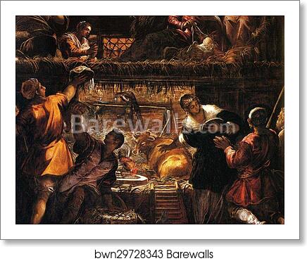 Adoration of the Shepherds. Detail by Jacopo Robusti, Called Tintoretto, Art Print Adoration of the Shepherds. Detail by Jacopo Robusti, Called Tintoretto, Art Print