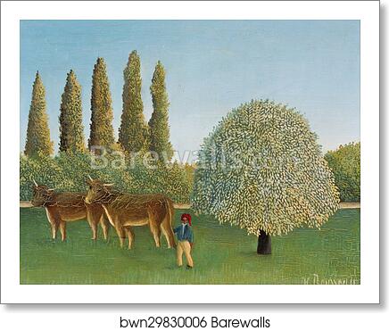 Meadowland (The Pasture) by Henri Rousseau, Art Print
