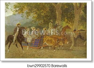 Promenade. Portrait of the Duke of Leuchtenberg, E. Mussart, Ye. I. Mussart, Prince P. R. Bagration, Princess A. A. Bagration, M. I. Zheleznov, N. A. Lukashevich, and K. Bruloff by Karl Brulloff, Art Print Promenade. Portrait of the Duke of Leuchtenberg, E. Mussart, Ye. I. Mussart, Prince P. R. Bagration, Princess A. A. Bagration, M. I. Zheleznov, N. A. Lukashevich, and K. Bruloff by Karl Brulloff, Art Print