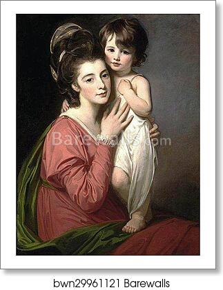 Mrs. Henrietta Morris and Her Son John by George Romney, Art Print Mrs. Henrietta Morris and Her Son John by George Romney, Art Print