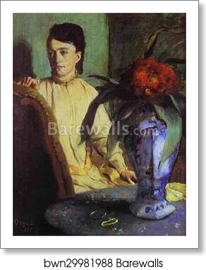 Woman with Porcelain Vase by Edgar Degas, Art Print